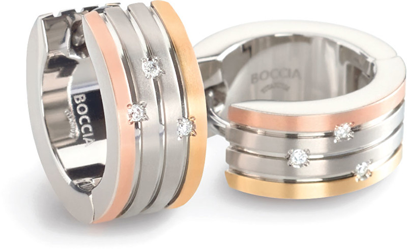Boccia Titanium Pozlacené titanové kruhy 0592-03