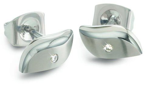 Boccia Titanium Titanové náušnice s diamantem 05044-03