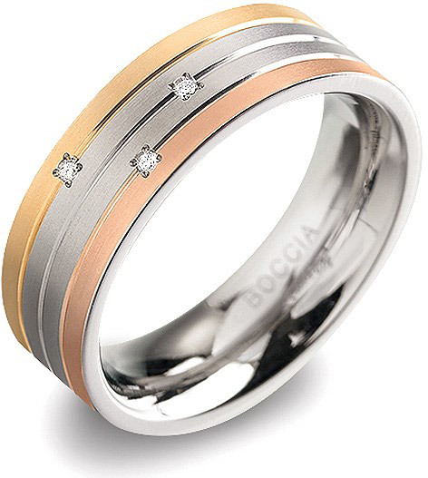 Boccia Titanium Titanový prsten s brilianty 0135-02 51 mm