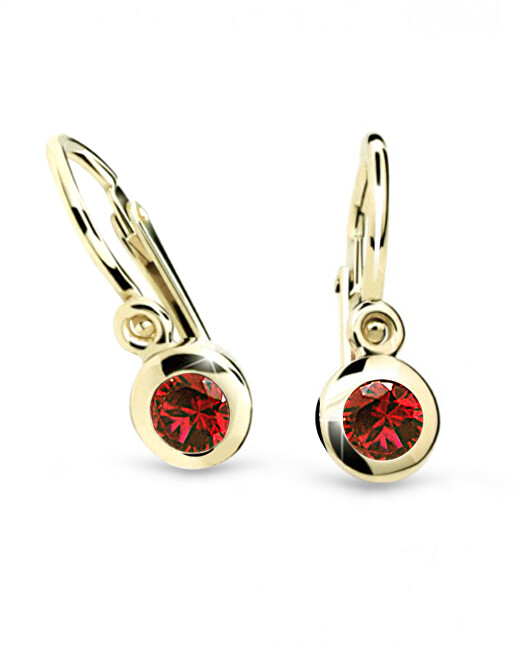 Cutie Jewellery Zlaté dětské náušnice C1537-10-X-1 bílá