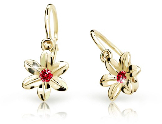 Cutie Jewellery Zlaté dětské náušnice C1993-10-X-1 bílá