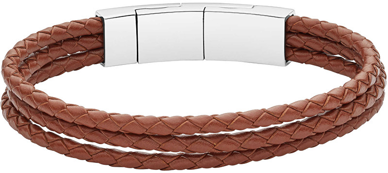 Fossil Pánský kožený náramek JF02683040