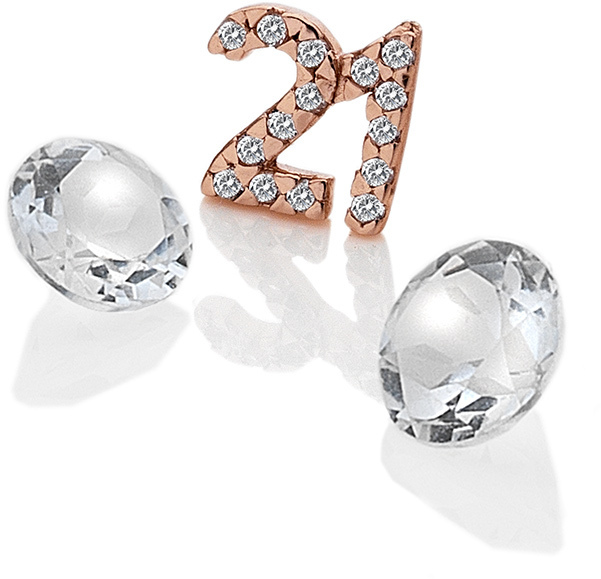 Hot Diamonds Element "21" se zirkony a topazy EX211