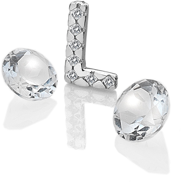 Hot Diamonds Element písmeno "L" s topazy Anais EX231