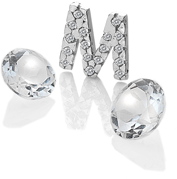 Hot Diamonds Element písmeno "M" s topazy Anais EX232
