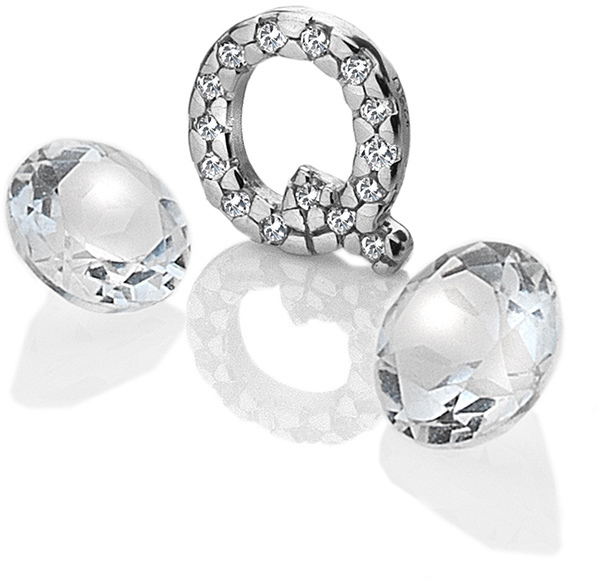 Hot Diamonds Element písmeno "Q" s topazy Anais EX236