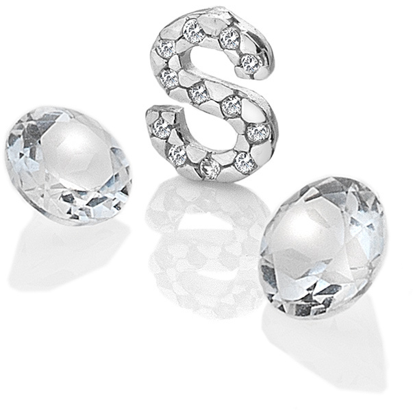 Hot Diamonds Element písmeno "S" s topazy Anais EX238