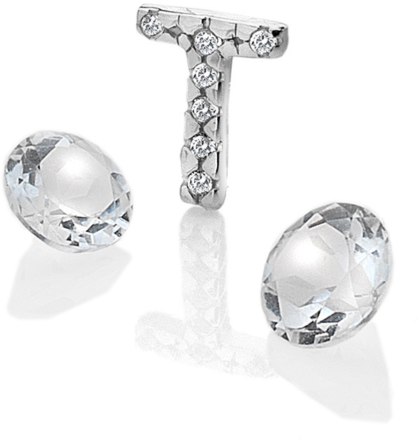 Hot Diamonds Element písmeno "T" s topazy Anais EX239