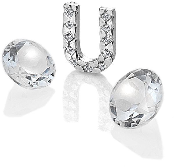 Hot Diamonds Element písmeno "U" s topazy Anais EX240
