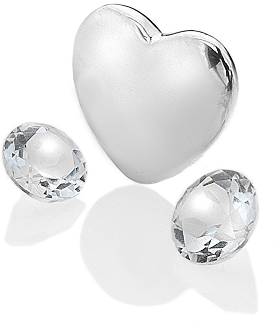 Hot Diamonds Element srdce s čirými topazy Anais Duben EX123