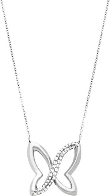 Morellato Oceľový náhrdelník s motýlikom SAHO02