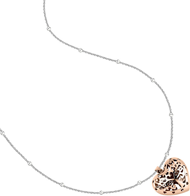Morellato Oceľový náhrdelník so srdiečkom talizmanov SAQE33