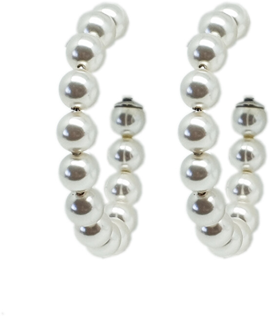 Oliver Weber Elegantní náušnice kruhy z perel Pearl Hoop 22921