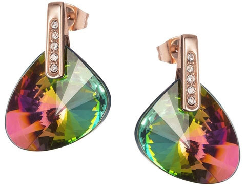 Preciosa Náušnice Brilliant Stone s krystalem Vitrail Medium 7219P41