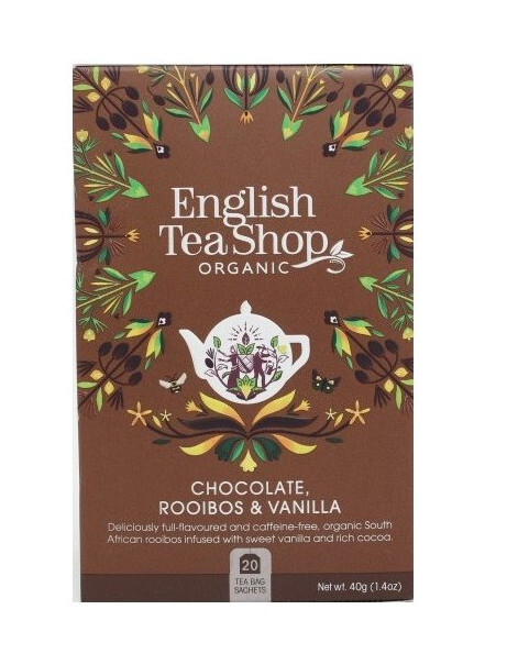 Zobrazit detail výrobku English Tea Shop Rooibos, kakao a vanilka 20 sáčků Zobrazit detail výrobku English Tea Shop Rooibos, kakao a vanilka 20 sáčků