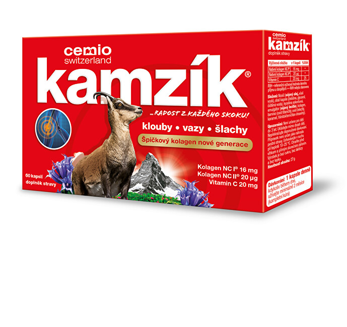 Zobrazit detail výrobku Cemio Cemio Kamzík kolagen na klouby 60 kapslí Zobrazit detail výrobku Cemio Cemio Kamzík kolagen na klouby 60 kapslí
