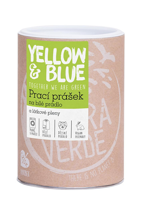 Zobrazit detail výrobku Yellow & Blue Prací prášek z mýdlových ořechů na bílé prádlo a pleny s dezinfekčním účinkem 850 g Zobrazit detail výrobku Yellow & Blue Prací prášek z mýdlových ořechů na bílé prádlo a pleny s dezinfekčním účinkem 850 g