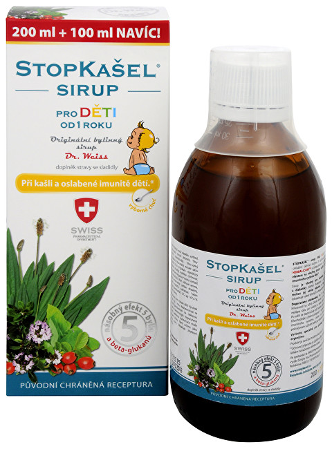 Zobrazit detail výrobku Simply You StopKašel sirup dr. Weiss pro děti 200 ml + 100 ml ZDARMA Zobrazit detail výrobku Simply You StopKašel sirup dr. Weiss pro děti 200 ml + 100 ml ZDARMA