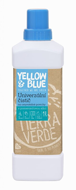 Zobrazit detail výrobku Yellow & Blue Univerzální čistič pro domácnost z mýdlových ořechů s přírodní pomerančovou silicí 1 l Zobrazit detail výrobku Yellow & Blue Univerzální čistič pro domácnost z mýdlových ořechů s přírodní pomerančovou silicí 1 l