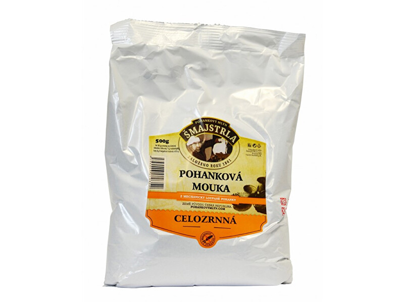 Zobrazit detail výrobku Šmajstrla Pohanková mouka celozrnná 500g Zobrazit detail výrobku Šmajstrla Pohanková mouka celozrnná 500g
