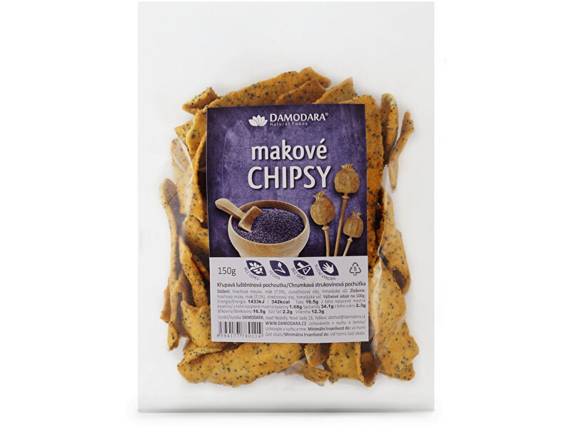 Zobrazit detail výrobku Damodara Makové chipsy 150g Zobrazit detail výrobku Damodara Makové chipsy 150g