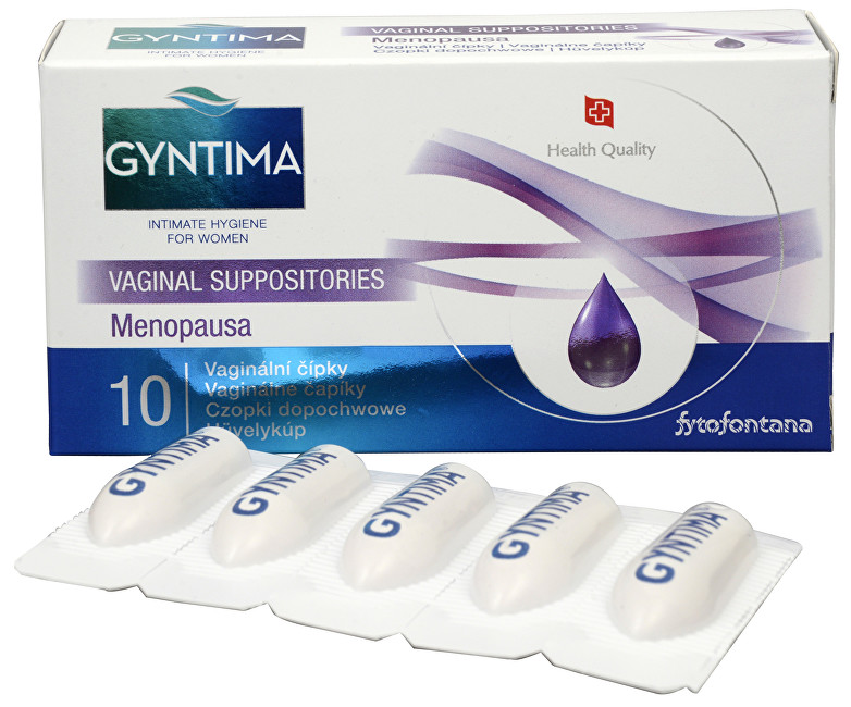 Zobrazit detail výrobku FYTOFONTANA Gyntima vaginální čípky Menopausa 10 ks Zobrazit detail výrobku FYTOFONTANA Gyntima vaginální čípky Menopausa 10 ks