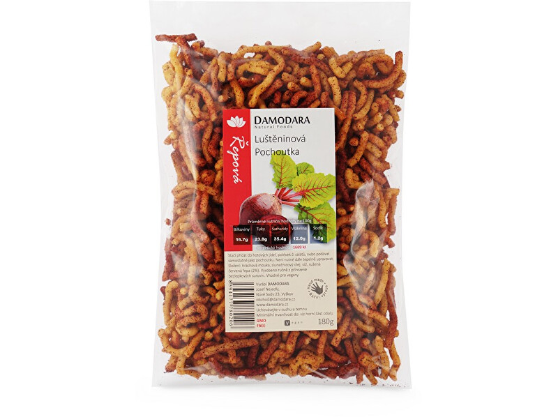 Zobrazit detail výrobku Damodara Luštěninová pochoutka řepová 180g Zobrazit detail výrobku Damodara Luštěninová pochoutka řepová 180g