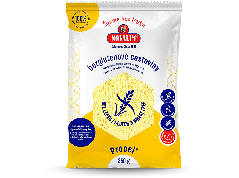 Zobrazit detail výrobku Novalim Bezlepkové těstoviny PROCEL niťovky 250g Zobrazit detail výrobku Novalim Bezlepkové těstoviny PROCEL niťovky 250g