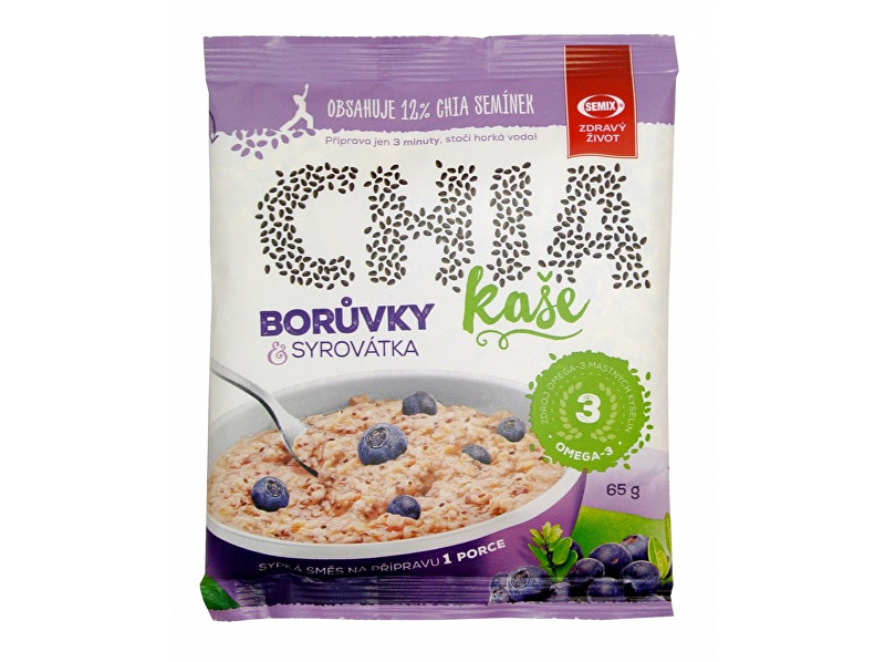 Zobrazit detail výrobku Semix Ovesná chia kaše s borůvkami a syrovátkou 65g Zobrazit detail výrobku Semix Ovesná chia kaše s borůvkami a syrovátkou 65g