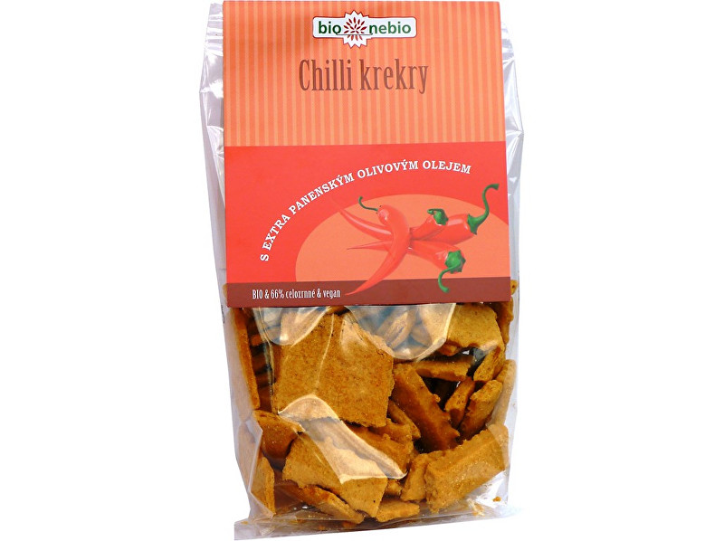 Zobrazit detail výrobku Bio nebio s. r. o. Bio Chilli krekry s EP olivovým olejem 130g Zobrazit detail výrobku Bio nebio s. r. o. Bio Chilli krekry s EP olivovým olejem 130g