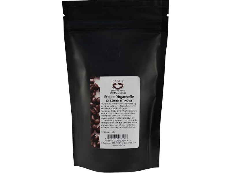 Zobrazit detail výrobku OXALIS Etiopie Yirgacheffe 150g - pražená zrnková Zobrazit detail výrobku OXALIS Etiopie Yirgacheffe 150g - pražená zrnková