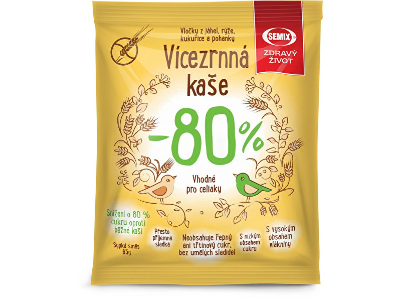 Zobrazit detail výrobku Semix Vícezrnná kaše 80% 65 g Zobrazit detail výrobku Semix Vícezrnná kaše 80% 65 g