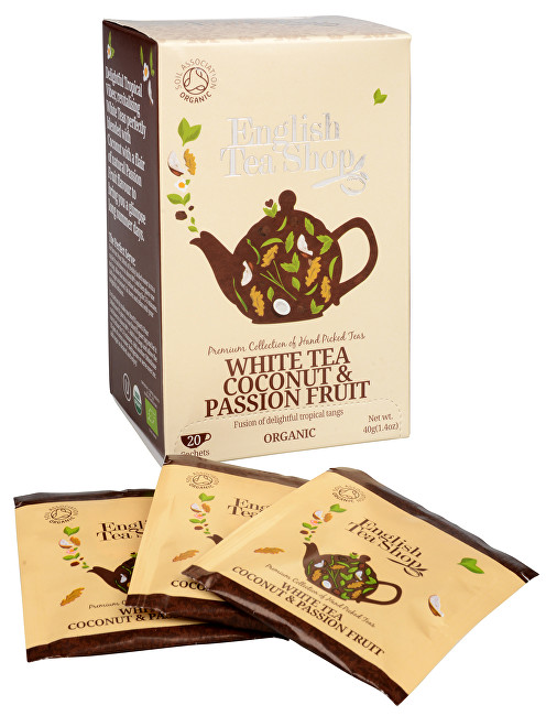 Zobrazit detail výrobku English Tea Shop Bílý čaj s kokosem a passion fruit 20 sáčků Zobrazit detail výrobku English Tea Shop Bílý čaj s kokosem a passion fruit 20 sáčků