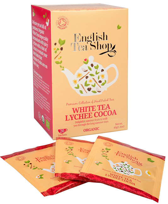Zobrazit detail výrobku English Tea Shop Bílý čaj s liči a kakaem 20 sáčků Zobrazit detail výrobku English Tea Shop Bílý čaj s liči a kakaem 20 sáčků