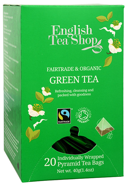 Zobrazit detail výrobku English Tea Shop Čistý zelený čaj 20 pyramidek Zobrazit detail výrobku English Tea Shop Čistý zelený čaj 20 pyramidek
