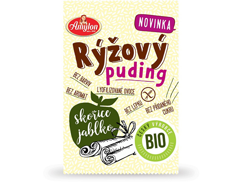 Zobrazit detail výrobku Amylon Bio Puding rýžový s jablkem a skořicí Amylon 40 g Zobrazit detail výrobku Amylon Bio Puding rýžový s jablkem a skořicí Amylon 40 g