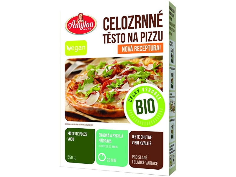 Zobrazit detail výrobku Amylon Bio těsto na pizzu celozrnné Amylon 250g Zobrazit detail výrobku Amylon Bio těsto na pizzu celozrnné Amylon 250g