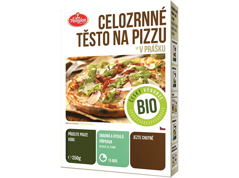 Zobrazit detail výrobku Amylon Bio těsto na pizzu celozrnné Amylon 250 g Zobrazit detail výrobku Amylon Bio těsto na pizzu celozrnné Amylon 250 g