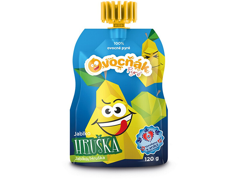 Zobrazit detail výrobku Ovocňák Ovocné pyré jablko hruška 100% 120g Zobrazit detail výrobku Ovocňák Ovocné pyré jablko hruška 100% 120g