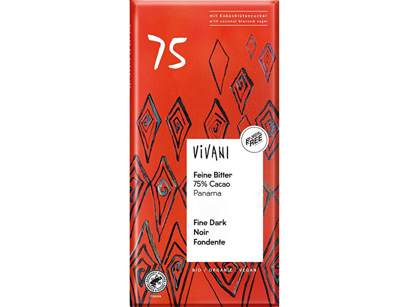 Zobrazit detail výrobku VIVANI Bio hořká čokoláda 75% s kokosovým cukrem VIVANI 80 g Zobrazit detail výrobku VIVANI Bio hořká čokoláda 75% s kokosovým cukrem VIVANI 80 g