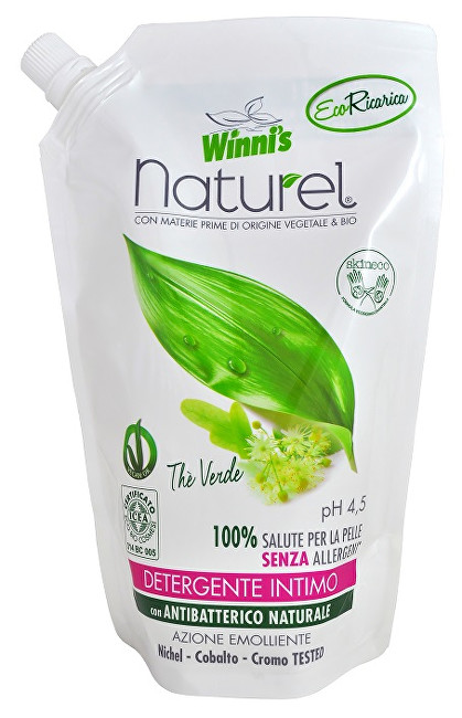 Winni´s Tekuté mydlo pre intímnu hygienu so zeleným čajom - náhradná náplň 500 ml