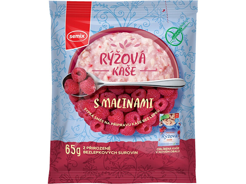 Zobrazit detail výrobku Semix Rýžová kaše malinová 65g Zobrazit detail výrobku Semix Rýžová kaše malinová 65g