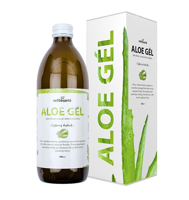 Nef de Santé Aloe gél - 100% šťava z Aloe vera s dužinou 500 ml