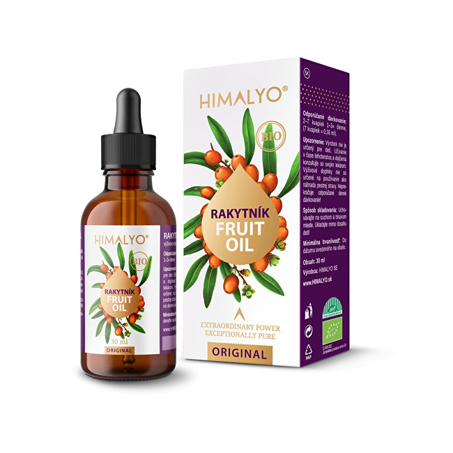 Zobrazit detail výrobku Himalyo BIO 100% Rakytník Fruit Oil (olej z plodů rakytníku) 30 ml Zobrazit detail výrobku Himalyo BIO 100% Rakytník Fruit Oil (olej z plodů rakytníku) 30 ml