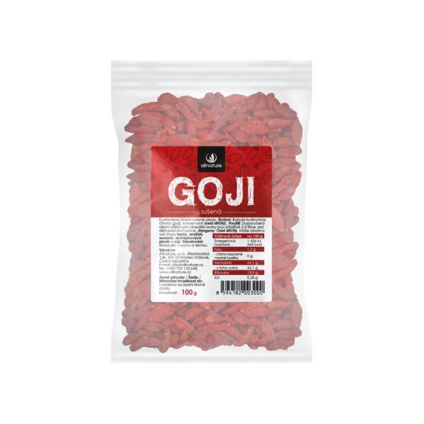 Zobrazit detail výrobku Allnature Goji Kustovnice čínská 100 g Zobrazit detail výrobku Allnature Goji Kustovnice čínská 100 g