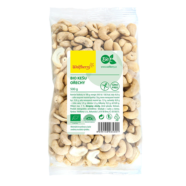 Zobrazit detail výrobku Wolfberry Kešu ořechy BIO 500 g Zobrazit detail výrobku Wolfberry Kešu ořechy BIO 500 g