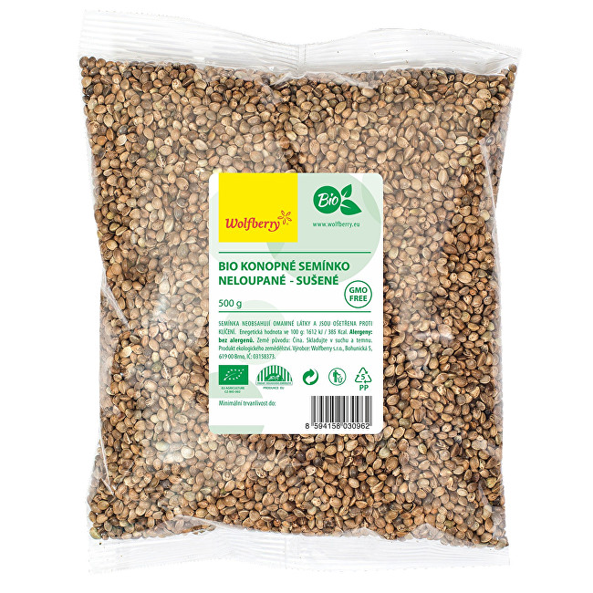 Zobrazit detail výrobku Wolfberry Konopné semínko neloupané BIO 500 g Zobrazit detail výrobku Wolfberry Konopné semínko neloupané BIO 500 g