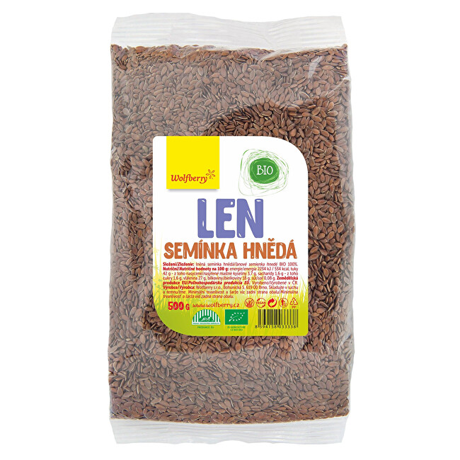 Zobrazit detail výrobku Wolfberry Lněné semínko hnědé BIO 500 g Zobrazit detail výrobku Wolfberry Lněné semínko hnědé BIO 500 g