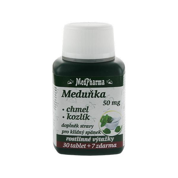 Zobrazit detail výrobku MedPharma Meduňka 50 mg + chmel + kozlík 30 tbl. + 7 tbl. ZDARMA Zobrazit detail výrobku MedPharma Meduňka 50 mg + chmel + kozlík 30 tbl. + 7 tbl. ZDARMA