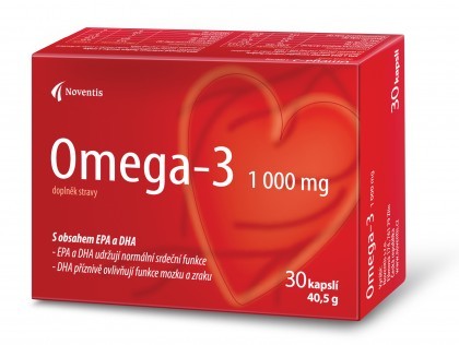 Zobrazit detail výrobku Noventis Omega–3 1000 mg 30 kapslí Zobrazit detail výrobku Noventis Omega–3 1000 mg 30 kapslí